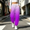 thumbnail image 4 of Barrel Pants Womens Casual Loose Fit Lightweight Sweatpants Drawstring Elastic Waist Baggy Trousers with Pockets, 4 of 8