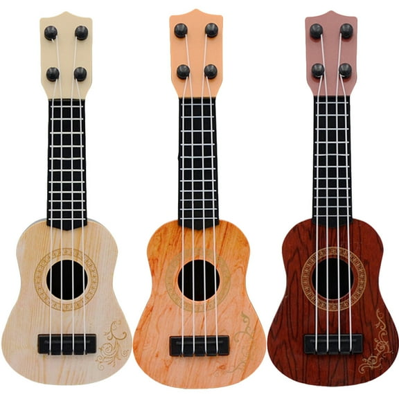 Eease 3 PCS Classical Ukulele Instrument with 4 Nylon Strings for Kids