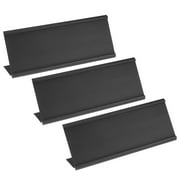 3x9.4inch Aluminum Name Plate Holder, 3 Pcs L Type for Desk Sign Holder Black