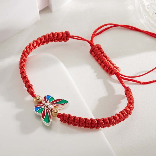 Adjustable Woven Bracelet, Fashionable Ladies Accessory, Durable Cotton Material, Easy Size Customization, Elegant Beaded Design, For Daily Wear, Gift Choice, Women's Fashion Jewelry | Metal, White