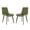 Olive Green, variant on Noble House Modern PU Leather Upholstered Dining Chairs with Metal Legs, Armless Side Chairs, Olive Green, Set of 2
