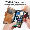 thumbnail image 3 of for iPhone 16E Wallet Case, Magnetic PU Leather Flip Folio Case with Card Holders RFID Blocking Kickstand Shockproof TPU Inner Shell Phone Case, 3 of 16