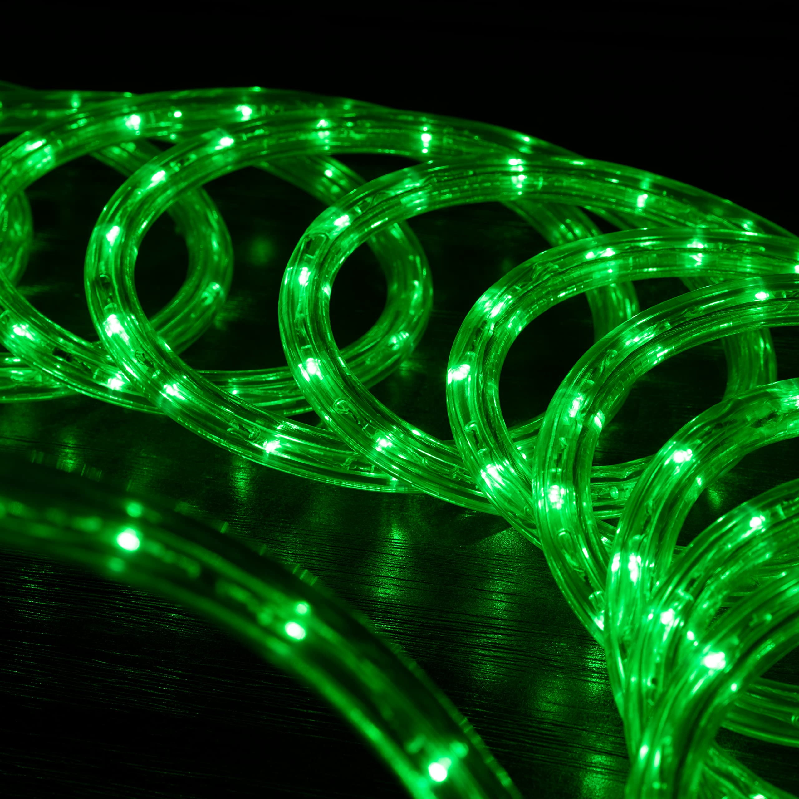 West Ivory 216LEDs, 20ft Green Outside LED Rope Light, Connectable Outdoor Permanent Waterproof Accent Exterior Lighting, PVC Case, Holiday, Backyard Patio, Home Garden, Decorative