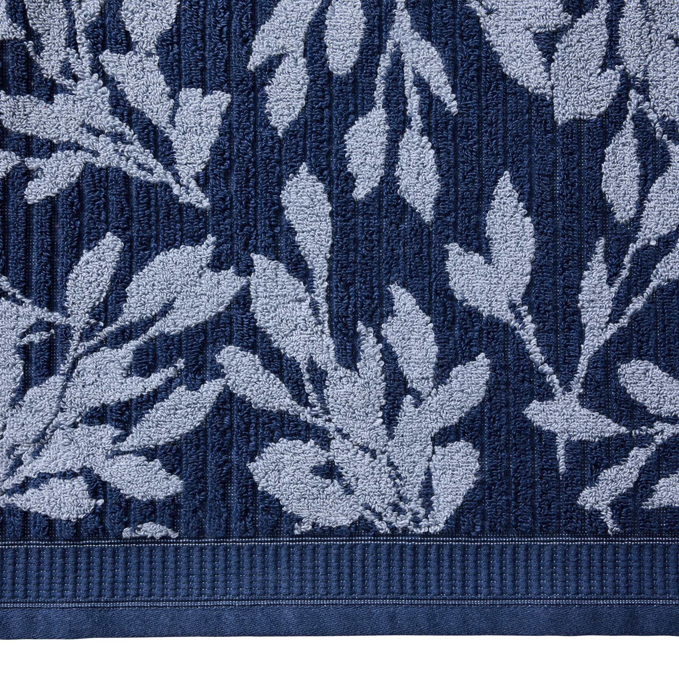 Better Homes & Gardens Signature Soft Floral 6 Piece Towel Set,Blue Admiral/Blue Silver