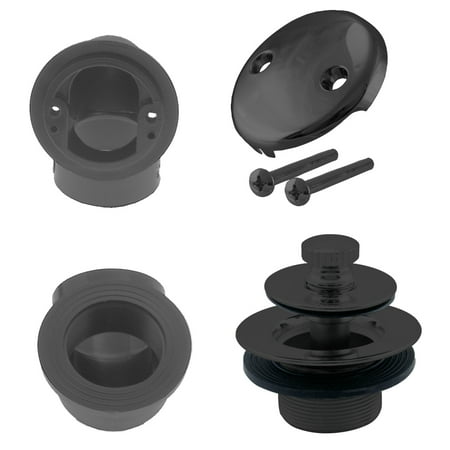 

Pull & Drain Sch. 40 ABS Plumber s Pack with Two-Hole Elbow in Powdercoated Flat Black