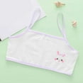 thumbnail image 2 of Girls Training Bras Ages 8-12 Seamless Spaghetti Straps Sport Bra Soft Comfortable Underwear Camisole Cute Cartoon Print Teen Girl's Bralettes Light Purple 9-13 Years, 2 of 6