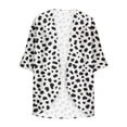 thumbnail image 4 of LOVZFMLL Kimono Cardigan for Women Casual Solid Chiffon Cover Up Open Front Loose Fit Beach Tops for Summer & Fall Short Sleeve Outfit, 4 of 5