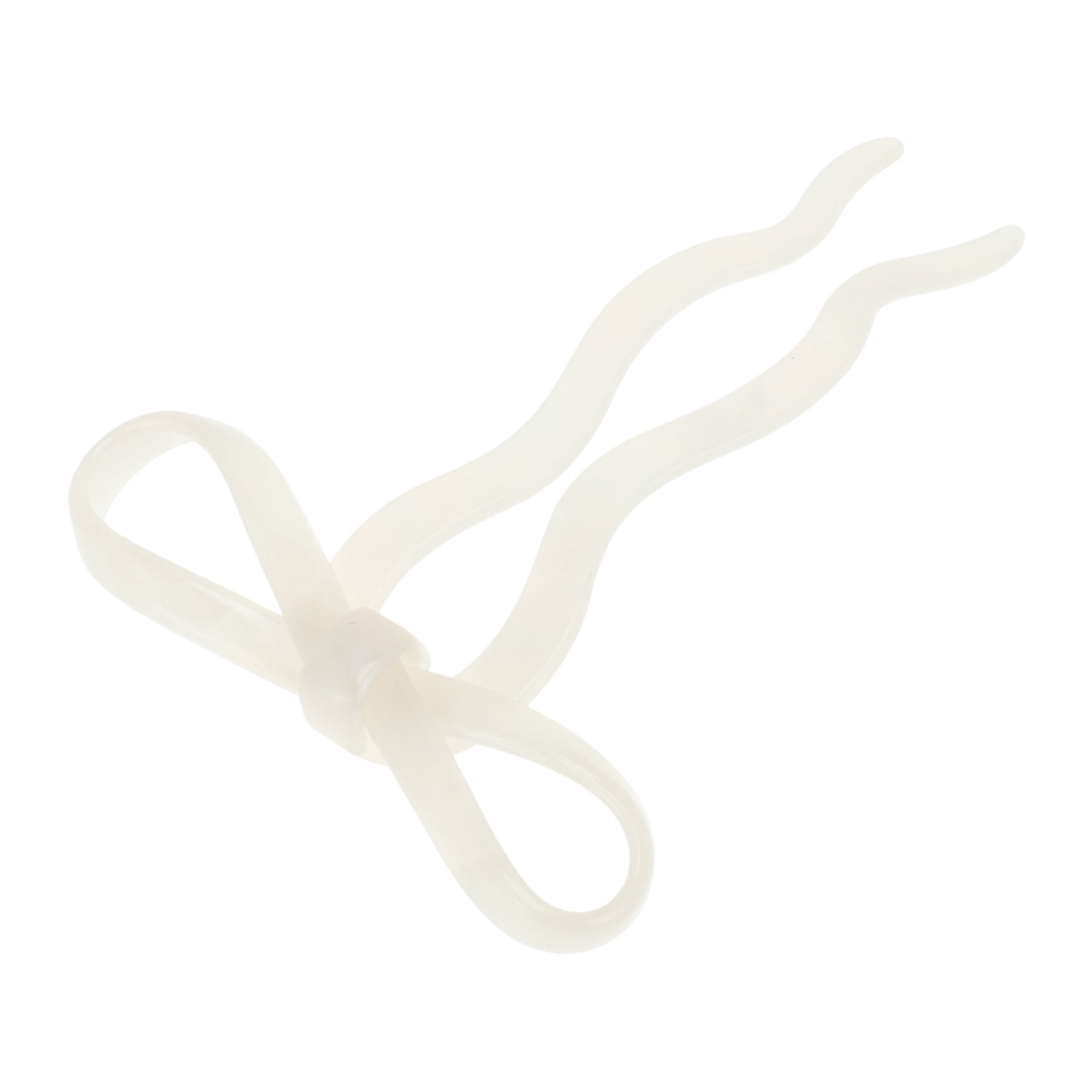 Unique Bargains Bow Wave Chignon Pin for Women 1 Pc White