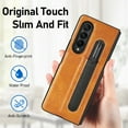 thumbnail image 5 of Case for Samsung Galaxy Z Fold 4 5G, Plain PU Leather Case Wallet with S Pen Slot, Durable Anti-slip Flip Folding Case Cover Compatible with Samsung Galaxy Z Fold 4 7.6 inch 2022,Yellow, 5 of 8