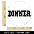 thumbnail image 2 of Dinner Meal Fun Text Self-Inking Rubber Stamp Ink Stamper - Brown Ink - Small 3/4 Inch, 2 of 7