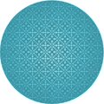 thumbnail image 1 of Ahgly Tapis Rond Lavable en Machine Intérieur Transitionnel Turquoise Foncé Vert, 6 Pieds Rond, 1 of 7