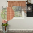 thumbnail image 6 of VHC Brands Sawyer Mill Plaid Cotton Farmhouse Kitchen Curtains Rod Pocket Hanging Loops Swag Pair, Red, 6 of 7