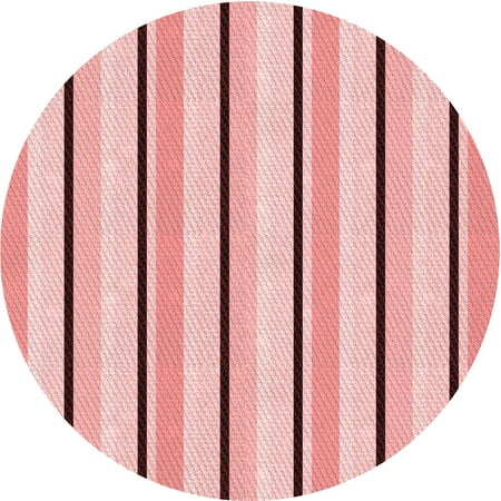 

Ahgly Company Indoor Round Patterned Valentine Red Area Rugs 5 Round