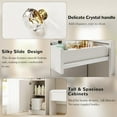 thumbnail image 4 of 53" White Vanity Set with Mirror and Lights, Akaber Makeup Vanity Desk with Chair and Charging Station for Bedroom, 4 of 9