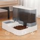 thumbnail image 2 of 2 in 1 Dog Feeder Raised Posture Cat Food Water Bowl Double Bowl Supplies Bowl Pet Feeder Anti-Leak Pink, 2 of 4