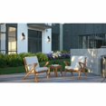 thumbnail image 5 of Vulcan Cream Lounge Armchair – Wooden Modern Scandinavian Design with Artfully Angled Arms for Indoor & Outdoor Use, 5 of 7