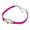 Pink, variant on Root Beer Float Novelty Suede Leather Metal Bracelet