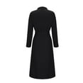 thumbnail image 3 of Wancir Womens Dresses Shirt Dress Turndown Collar Single Breasted Belt Long Sleeve Slit Maxi Dress, 3 of 6