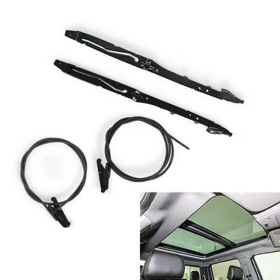 For Ford 15-20 F150, 17-19 F250 F350 Sunroof Glass Cables & Track Assembly Set