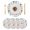 white, variant on Ocean Marine Creature Round 15 Inch Placemats Set of 4, Watercolor Sea Turtle Starfish Coral HeatResistant Non Slip Place Mats for Dining Table, Wipeable Braided Kitchen Table Mats for Housewarming