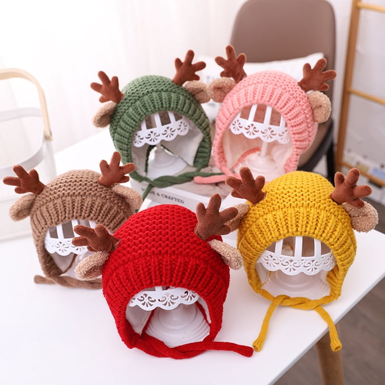 Kids Pom Pom Beanie Boys Girls Faux Fur Ball Warm Lined Knit Kids Winter Hat Set Amazon.com: Vpang Kids Winter Knitted Hat Faux Fur Ball Pom  main image 4