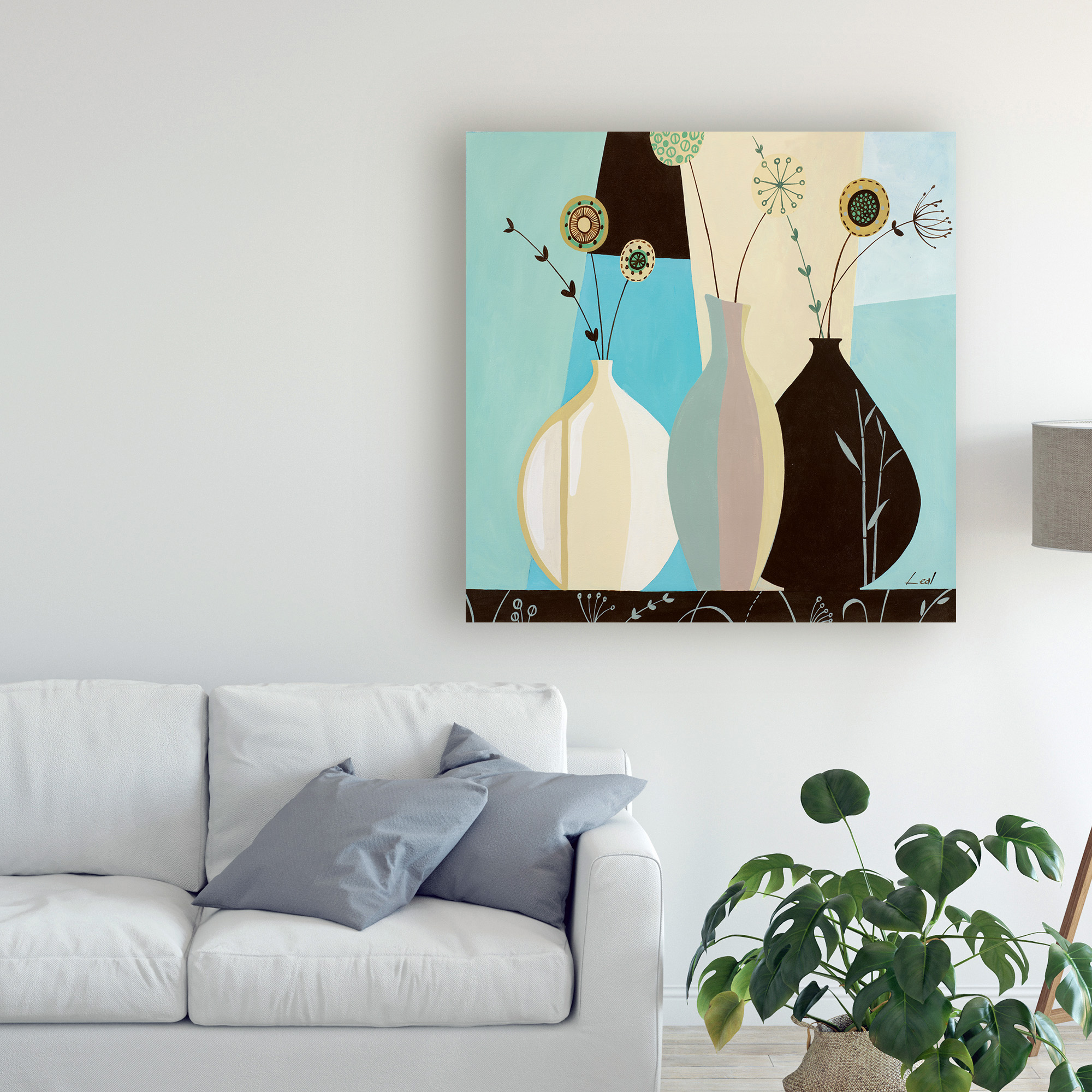 Trademark Fine Art 'Bold Vase Flowers 2' Canvas Art by Pablo Esteban