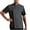 Gray, variant on AnuYalue Big and Tall Chef Shirt for Men Button Breasted Breathable Workwear Short Sleeve Cook Shirts Stand Collar Kitchen Working Uniform