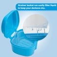thumbnail image 5 of Denture Soaking Cup Dental Retainer Case Cleaning with Strainer Basket, Orthodontic Bath Box Mouthguard Storage Holder - Leak Proof and Lid Waterproof, 5 of 9