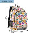 thumbnail image 2 of FORMRS Kids Backpack for School Unisex 17" Casual Bookbag Travel Daypack with Compartment Pockets, Colorful Abstract Flowers, 2 of 7