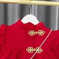 thumbnail image 5 of GYRATEDREAM Infant Toddler Girls Qipao Dress Baby Velvet Lining Long Sleeve Traditional Cheongsam Dress with Chinese Knot New Year for 8 Months-5 Years, 5 of 8