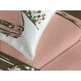 thumbnail image 4 of Ambesonne Grunge Quilted Bedspread Set 3 Pcs, Retro Car Sport Palms Art, King Size, Mint Green Yellow Coral, 4 of 5