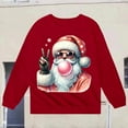 thumbnail image 5 of gcong Christmas Sweatshirt for Kids Girls Long Sleeve Crewneck Pullover Santa Claus Reindeer Print Sweat Shirt Toddler Winter Shirt Fall Tops, 5 of 5