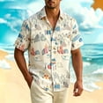 thumbnail image 5 of Yaoyar Men's Vibrant Hawaiian Print Short Sleeve Camp Collar Shirt Breathable Lightweight Summer Vacation Tee, 5 of 5