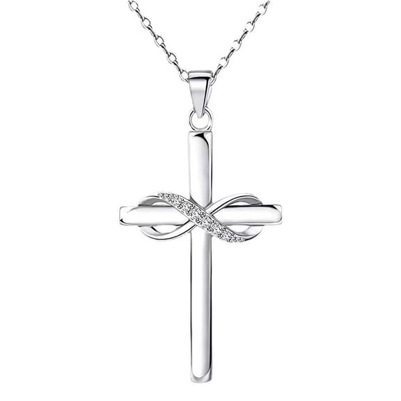 925 Sterling Silver Cross Necklace Pendant Chain conviction Jewelry Gifts for Women Mom