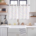thumbnail image 2 of Colorful Polka Dot Kitchen Curtains Window Panels, Modern Minimalist Geometric Insulated Window Treatment Curtain, Grommet Curtains for Bedroom/Living Room/Bathroom, 2 Piece 42"Wx45"L, 2 of 8