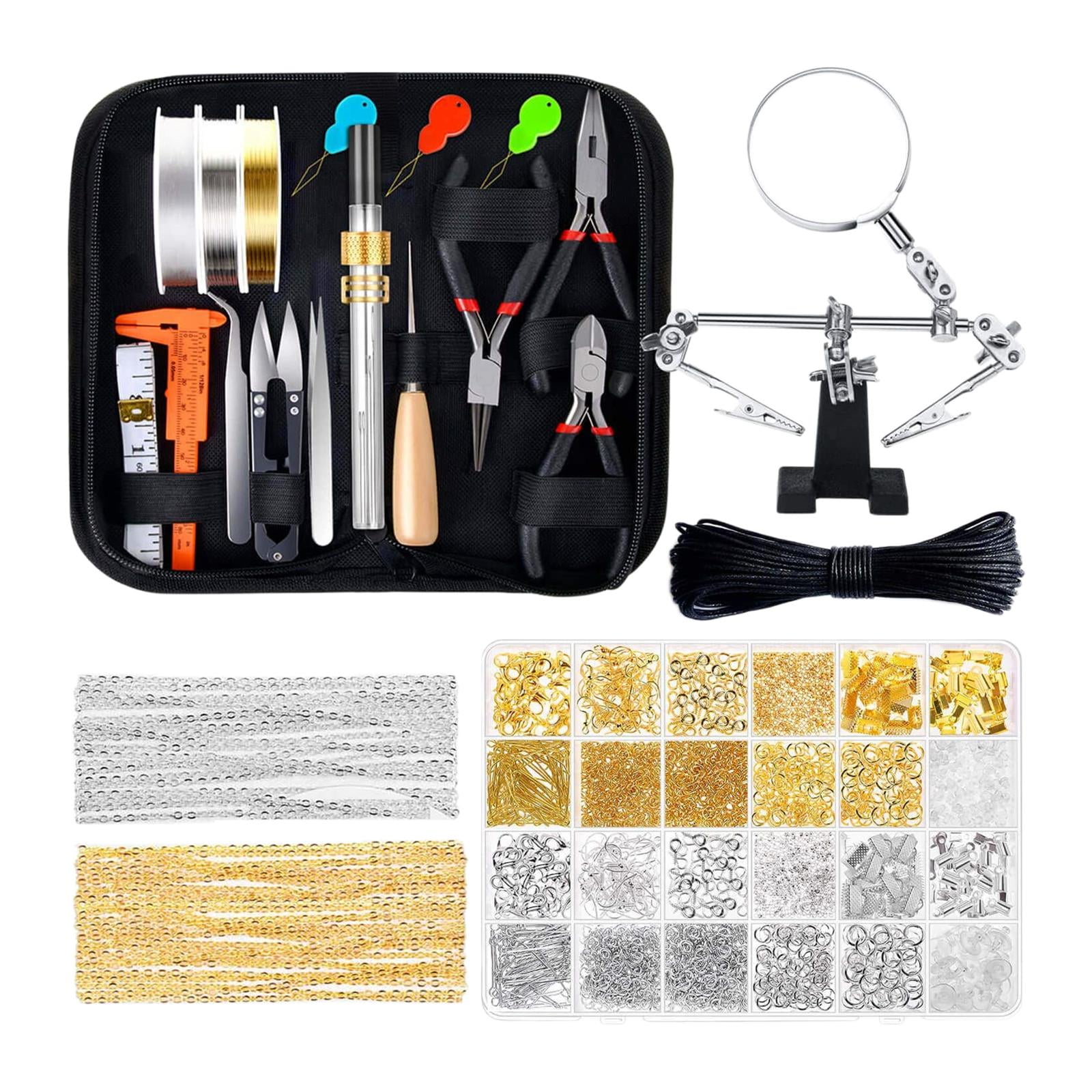 FVDPWYE Jewelry Making Kit Earrings Findings DIY Craft Supplies Black Pliers