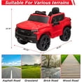 thumbnail image 4 of Kids Ride on Car with Remote Control, 12V Powered Wheels Licensed Chevrolet Silverado GMC Ride On Toddler Electric Vehicles for 3-8 Years, MP3,FM, Spring Suspension, LED Light,Red, 4 of 7
