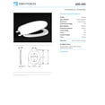 thumbnail image 3 of Centoco 200-001 Round Plastic Toilet Seat, Residential and Light Weight Commercial, White, 3 of 4