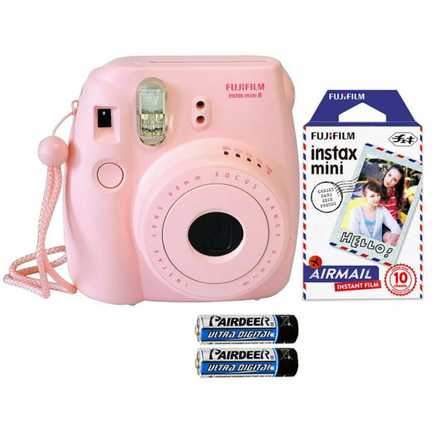Fujifilm Instax Mini 8 Instant Film Camera Pink With 10 Airmail Film
