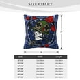 thumbnail image 4 of ZICANCN Dead Skull and Roses Decorative Throw Pillow Covers, Bed Couch Sofa Decorative Knit Pillow Covers for Living Room Farmhouse, 22"x22", 4 of 8