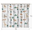 thumbnail image 5 of White Christmas Forest Animal Pattern Shower Curtain 84"x72" ,Bathroom Decorative Shower Curtains Set with 12 Hooks,Modern Waterproof Washable Shower Curtain, 5 of 6