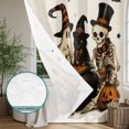 thumbnail image 6 of Vintage Halloween Shower Curtain - Water Repellent Fabric Shower Curtains Washable, Funny Ghost Black Cat Skull Decorative Polyester Cloth Bathroom Curtains Modern Bath Decor 36"x72", 6 of 8