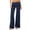 Blue, variant on Yungyresw Flared Leg Yoga Pants For Women Polka Dot Fold Over Waist Lounge Pants Gym Workout Athletic Trousers Trendy Streetwear Black L