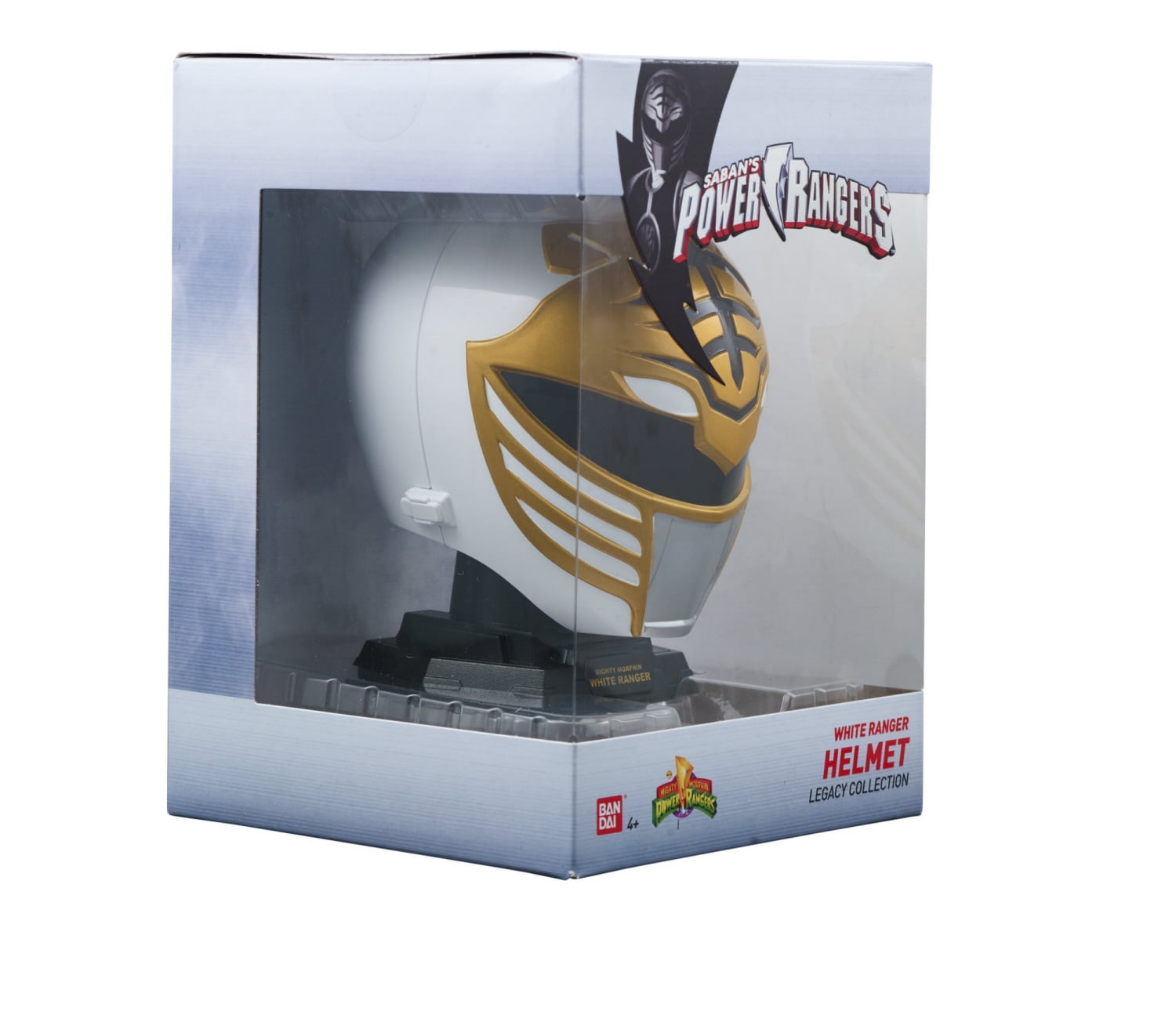 Power Rangers Legacy 1/4 Helmet Mighty Morphin White-CHILD