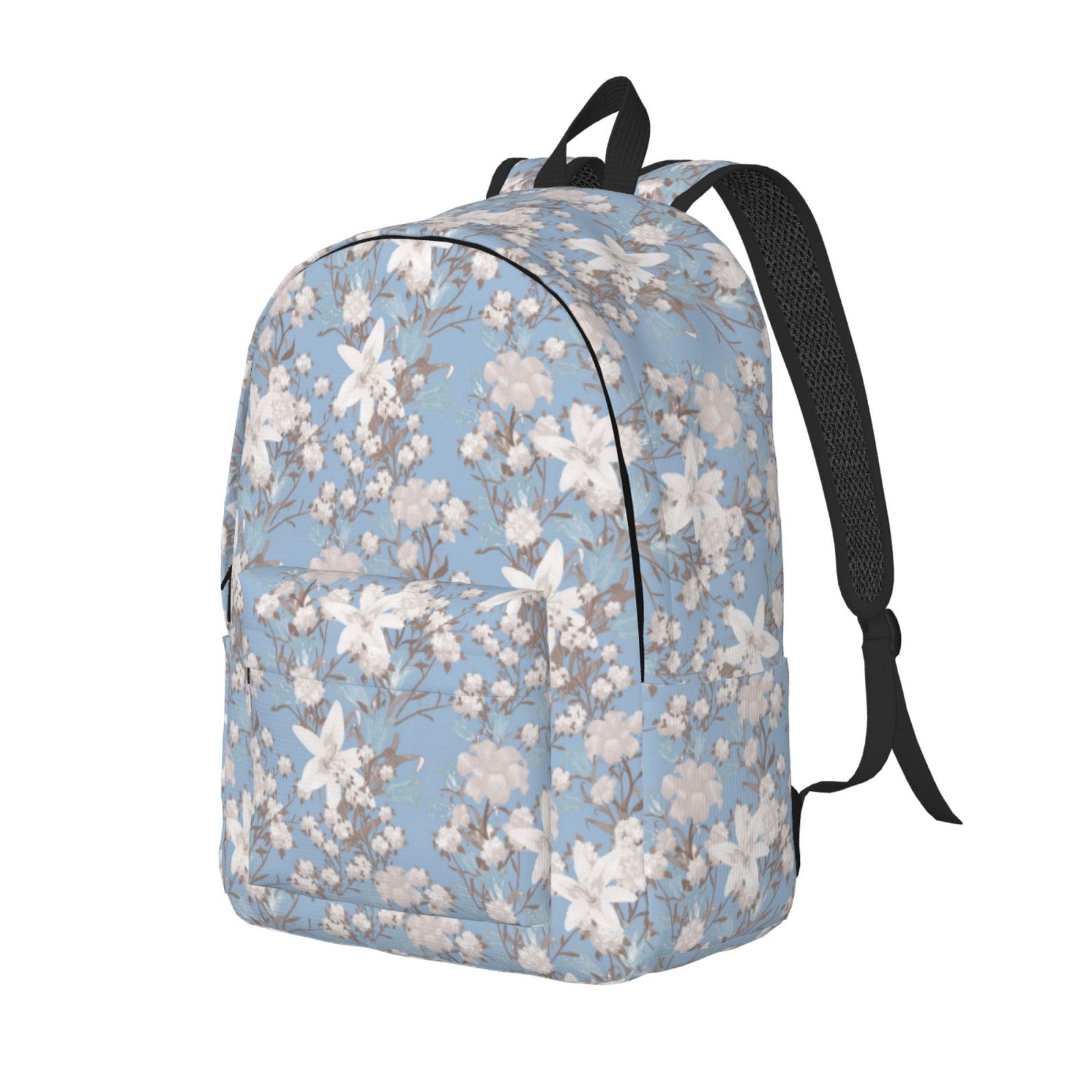 Saiise Sac à Dos pour Ordinateur Portable Imprimé Fleur de Lys - Bretelles Réglables, Résistant à l'Eau, Grande Capacité, Design Élégant, Unisexe pour École, Bureau, Voyage-Petit