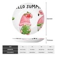 thumbnail image 2 of Salouo Hello Summer Gnome Pattern Bone China Decorative Plate,Holiday Decor Decorative Ceramic Plates with Stand Elegant Home DéCor for Hallway/Living Room/Bedroom-7in, 2 of 6