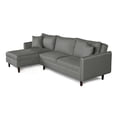 thumbnail image 3 of Sala Modular Sofá Cama Reversible De Lino Gris Claro Beehive Memory Foam Modelo Analia, 3 of 8