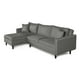 thumbnail image 3 of Sala Modular Sofá Cama Reversible De Lino Gris Claro Beehive Memory Foam Modelo Analia, 3 of 8