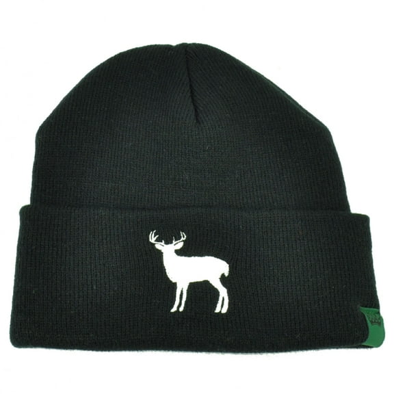 Alabama Bama Cuffed Knit Beanie Black Hat Deer State Heart Dixie Skully Acrylic