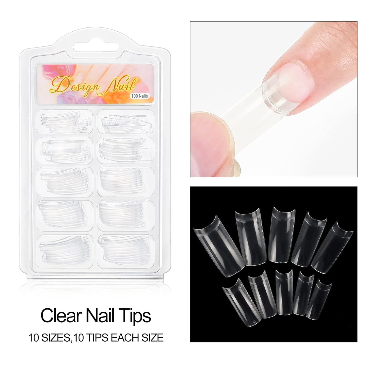 NeoMart - Acrylic Nail Kit for Beginners,Clear/White/Pink Acrylic Powder Set Nail Drill U v light Nail Kit for Beginner 100PC Fake Tips Brush Manicure Tools for Extensions Starter Set DIY Home Salon